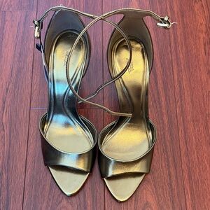 Zara Gold Strappy Heels